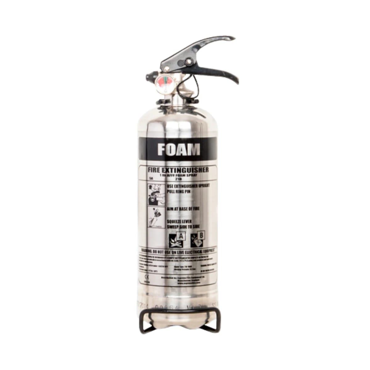 Foam Fire Extinguisher Stainless Steel - 1ltr